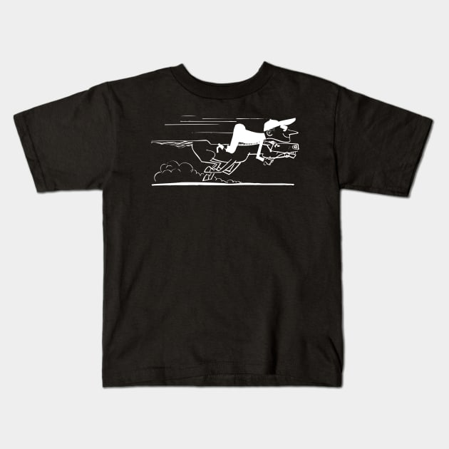 Horse racing Jockey Kids T-Shirt by lavdog